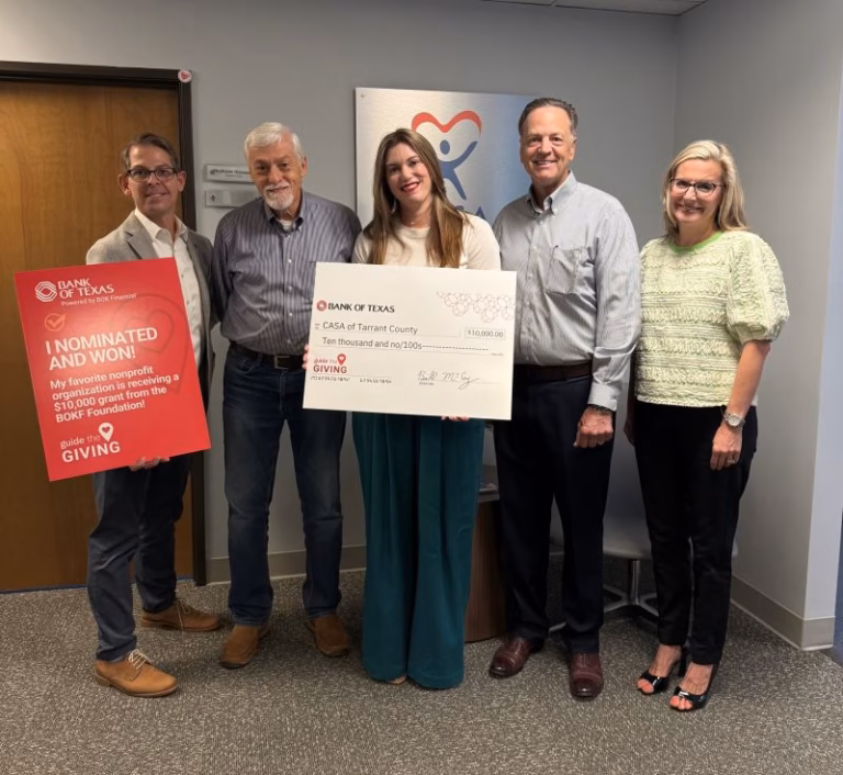 Bank of Texas donates $10,000 to CASA of Tarrant County